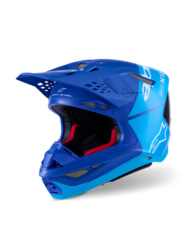 ALPINESTARS SUPERTECH S-M10 FLOOD HELMET MET BLU/MD BLU/BLK CRB M&G 2X