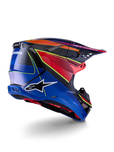 ALPINESTARS SUPERTECH S-M10 ERA HELMET BLU/RD/YLW FLUO GLOSSY 2X