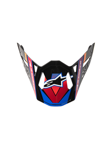 ALPINESTARS VISOR S-M10 22.06 - ERA BLU/RED/YLW FLUO GLOSSY