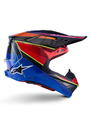 ALPINESTARS SUPERTECH S-M10 ERA HELMET BLU/RD/YLW FLUO GLOSSY 2X