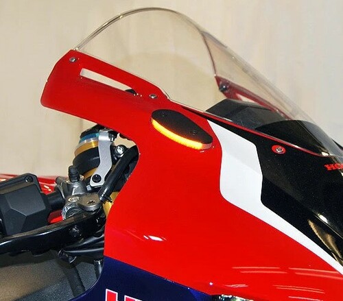 NEW RAGE CYCLES Mirror Block Off Turn Signals