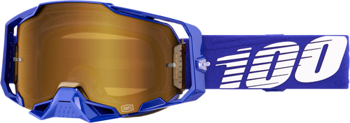 100% ARMEGA GOGGLE KLEIN MIRROR TRUE GOLD LENS
