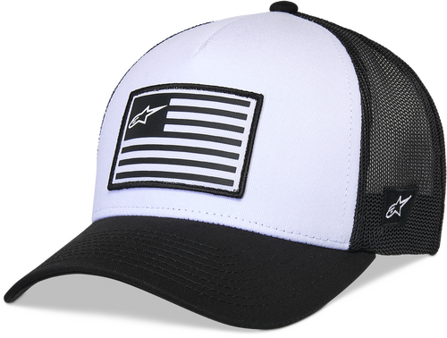ALPINESTARS FLAG SNAPBACK HAT WHITE/BLACK