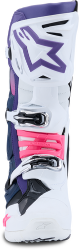 ALPINESTARS TECH 10 WHT/VIOLET/NVY BL/PNK FL 9