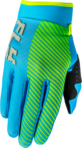 FLY RACING YOUTH F-16 GLOVES BLUE/HI-VIS YXS