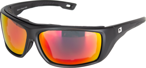 DEADWOOD SUNGLESSES M BLK GRAY RED REVO LENS