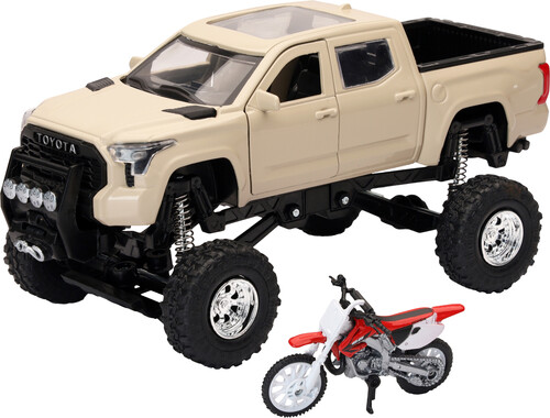 NEW-RAY REPLICA 4X4 TRUCK/DIRT BIKE MUD TUNDRA HONDA