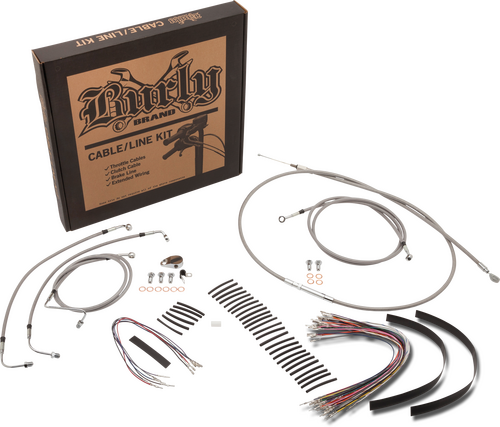 Burly Handlebar Cable Installation Kit For Harley Road King / Glide w/ ABS 2017-2020