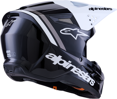 ALPINESTARS SM3 RADIUM HELMET BLK/WHT/GRY GLOSSY LG