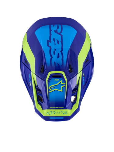ALPINESTARS SM7 DEED HELMET BLUE/YLW FLUO GLOSSY 2X