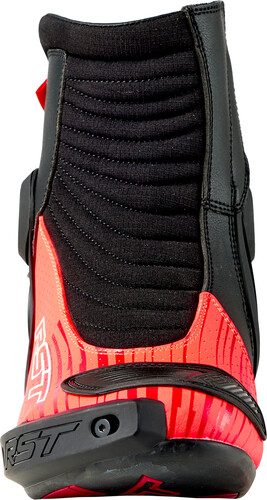 RST TRACTECH EVO D3O SHORT BOOT BLACK/FLO RED 9
