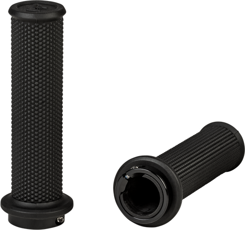FIRE POWER CONTROL ATV LOCK-ON GRIPS BLACK NO WAFFLE