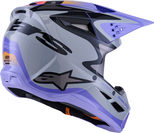 ALPINESTARS JETTSON SM3 HELMET GRY/PURP/BLK GLOSSY 2X