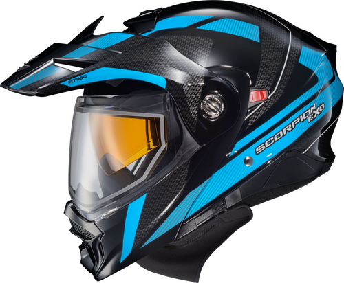 SCORPION EXO EXO-AT960 COLD WEATHER HELMET HICKS LIGHT BLUE 3X (ELECTRIC)