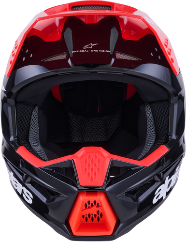 ALPINESTARS SM3 RADIUM HELMET BLK/RED FLUO/WHITE GLOSSY LG