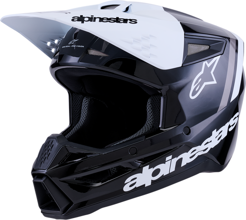 ALPINESTARS SM3 RADIUM HELMET BLK/WHT/GRY GLOSSY LG