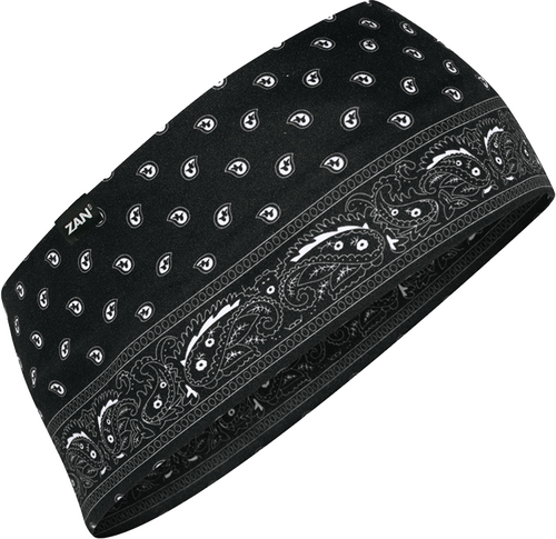 SPORTFLEX HEADBAND UPF50+ BLACK PAISLEY