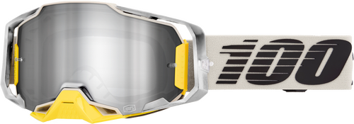 100% ARMEGA GOGGLE VIGGO MIRROR SILVER FLASH LENS