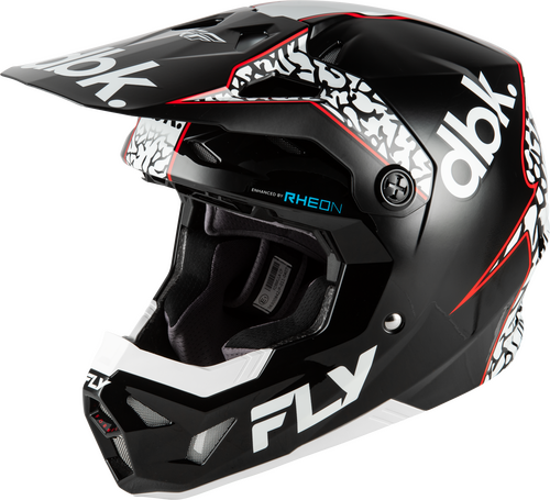 FLY RACING YOUTH FORMULA CP DBK HELMET BLACK/WHITE/RED YL