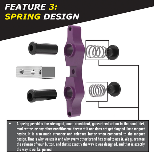 TAMER TAMER DOUBLE BUTTON X-WING PURPLE