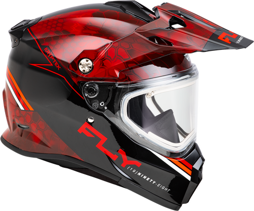 FLY RACING TREKKER CW CONCEAL HELMET ELEC SHLD RED/BLACK 2X