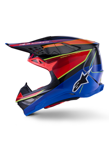 ALPINESTARS SUPERTECH S-M10 ERA HELMET BLU/RD/YLW FLUO GLOSSY 2X