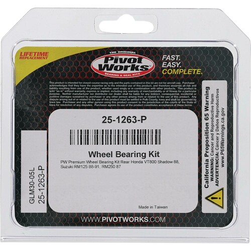 PIVOT WORKS Premium Wheel Bearing Kit