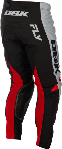 FLY RACING KINETIC DBK PANTS GREY/BLACK/RED SZ 32