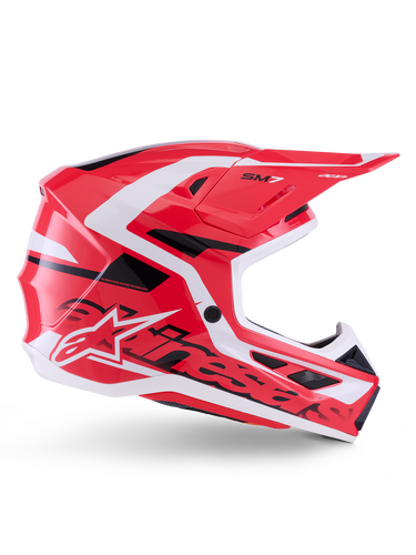 ALPINESTARS SM7 DEED HELMET RED/BLK/WHT GLOSSY LG