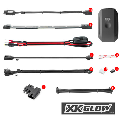XK GLOW Chrome LED Accent Light Kit
