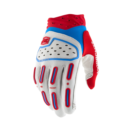 100% AIRMATIC 2 GLOVES RED/WHITE/BLUE LG