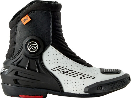 RST TRACTECH EVO D3O SHORT BOOT BLACK/WHITE 6.5