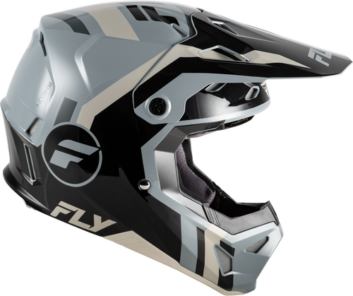 FLY RACING YOUTH FORMULA CP SEAL HELMET BLACK/GREY/LIGHT GREY YL