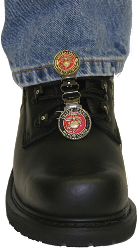 RYDER CLIPS CLIPS FOR LACED BOOTS USMC BLACK & RED