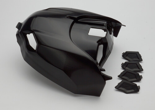 VENTED AIR BOX COVER W/PLUGS - BLACK