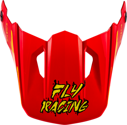 FLY RACING YTH KINETIC SURGE HELMET VISOR BLACK/RED/YELLOW YS-YL