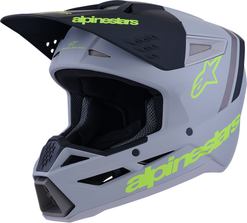 ALPINESTARS SM3 RADIUM HELMET GRY/BLK/YLW FLUO MATT LG