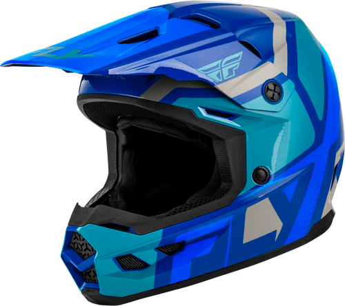 YOUTH KINETIC SCRAP HELMET BLUE/LIGHT BLUE/GREY YL