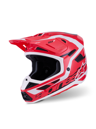 ALPINESTARS SM7 DEED HELMET RED/BLK/WHT GLOSSY LG