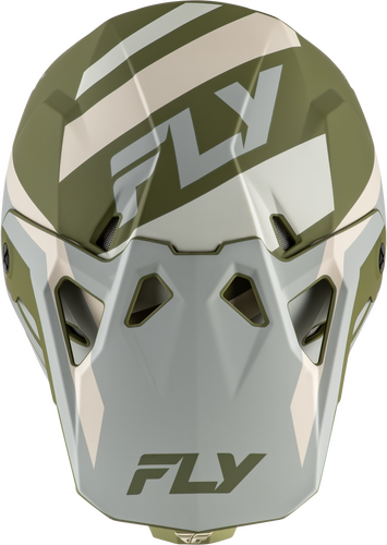 FLY RACING YOUTH FORMULA CP SEAL HELMET MATTE STONE/KHAKI/OLIVE YL