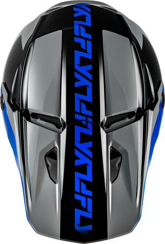 FLY RACING KINETIC CREST HELMET GREY/BLACK/BLUE 2X