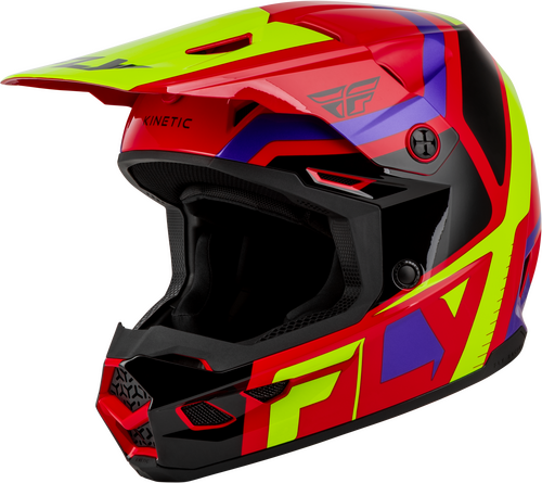 YOUTH KINETIC SCRAP HELMET RED/HI-VIS/PURPLE/BLACK YM