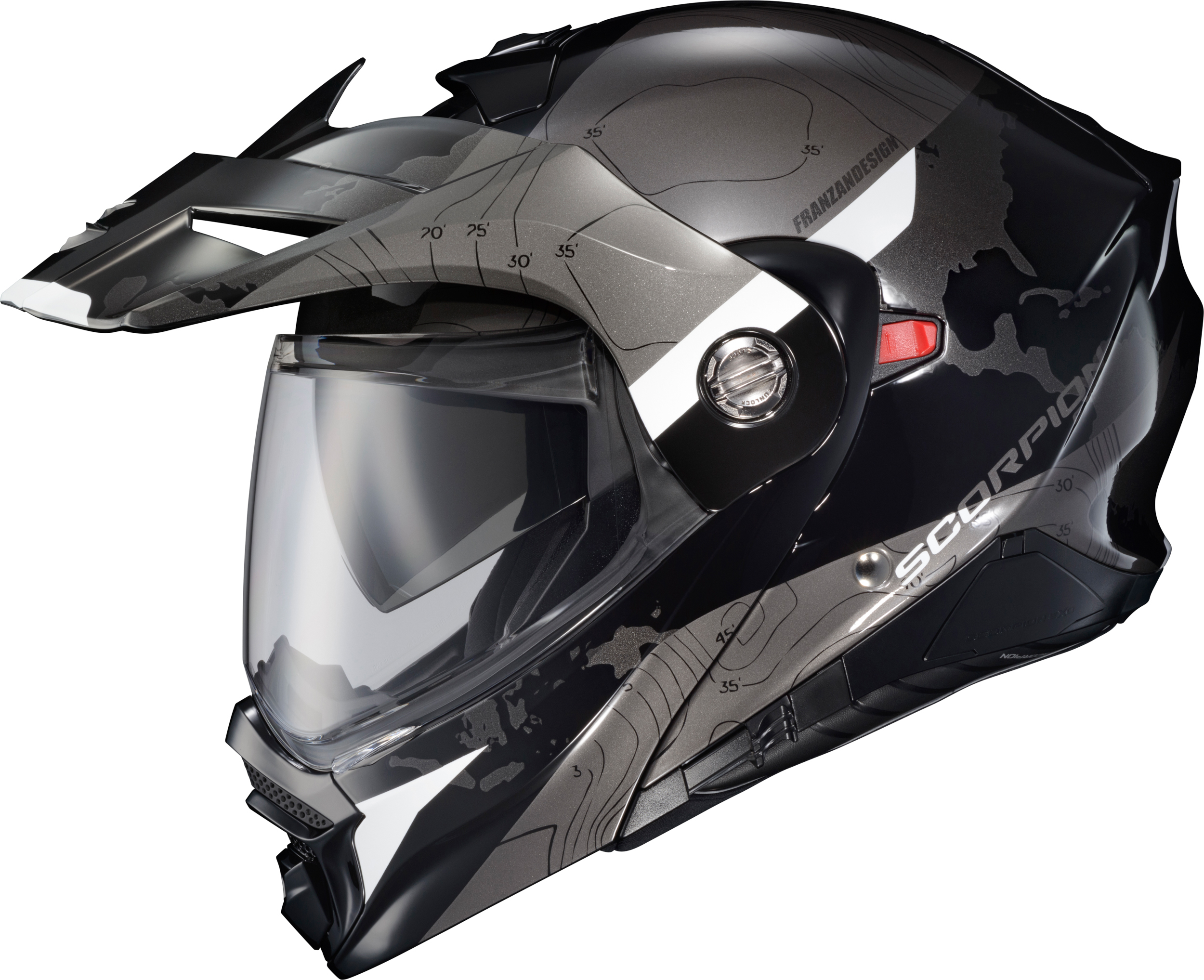 SCORPION EXO EXO-AT960 Modular Helmet Topographic - View 1