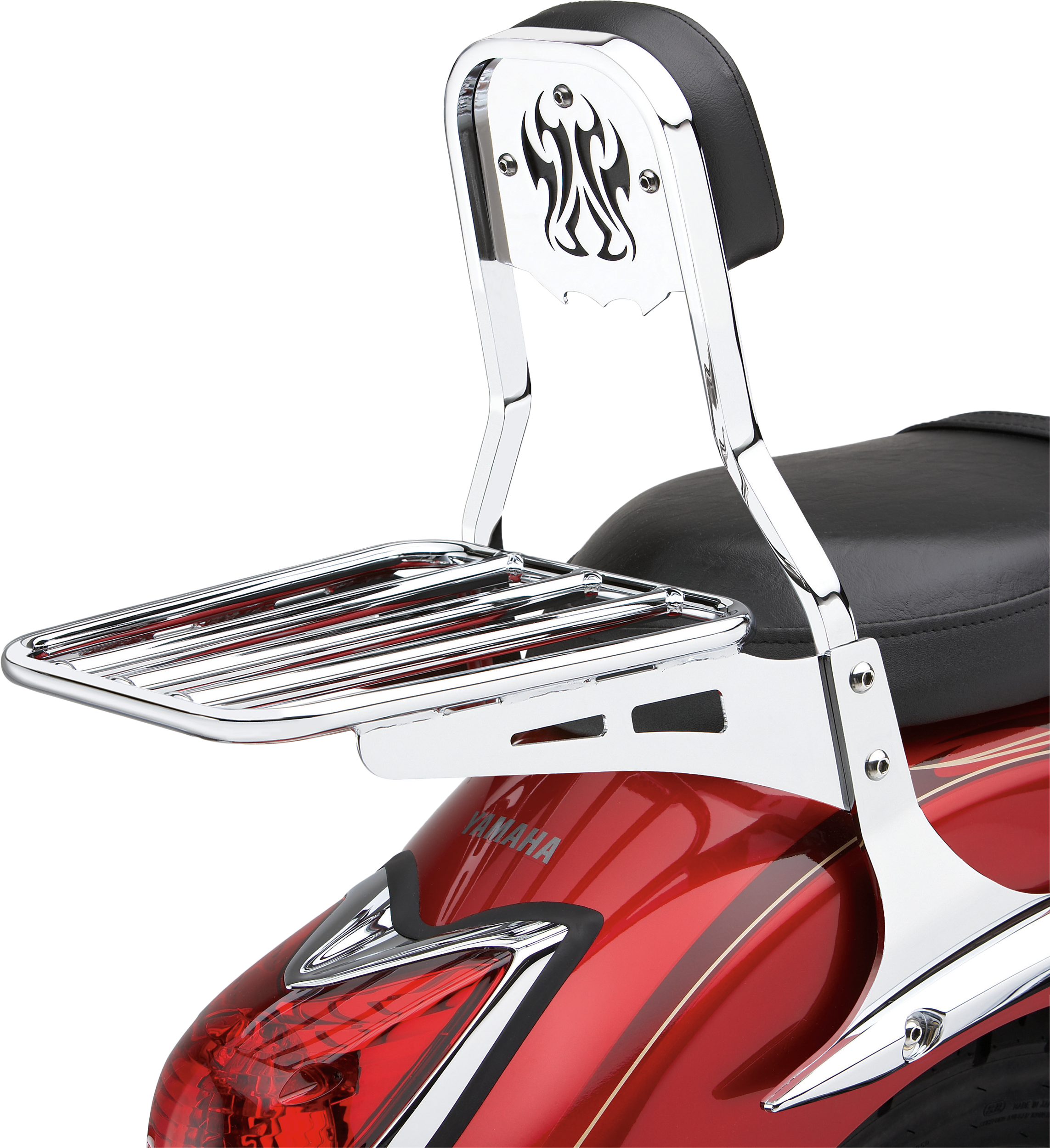 COBRA BACKREST INSERT TRIBAL CHROME FITS STD - View 1