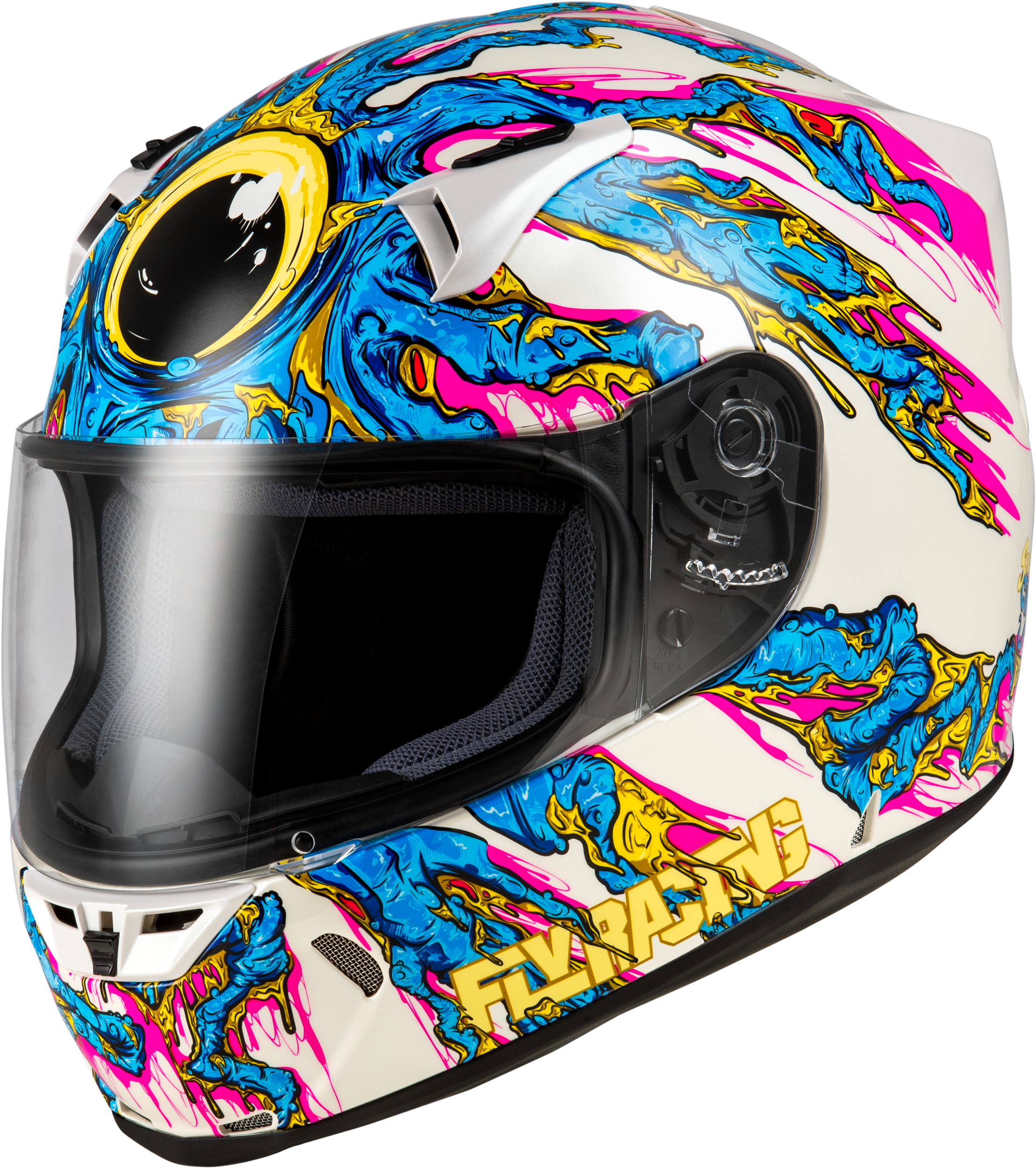 Fits Revolt Space Creep Helmet Light Blue/White/Pink Xl