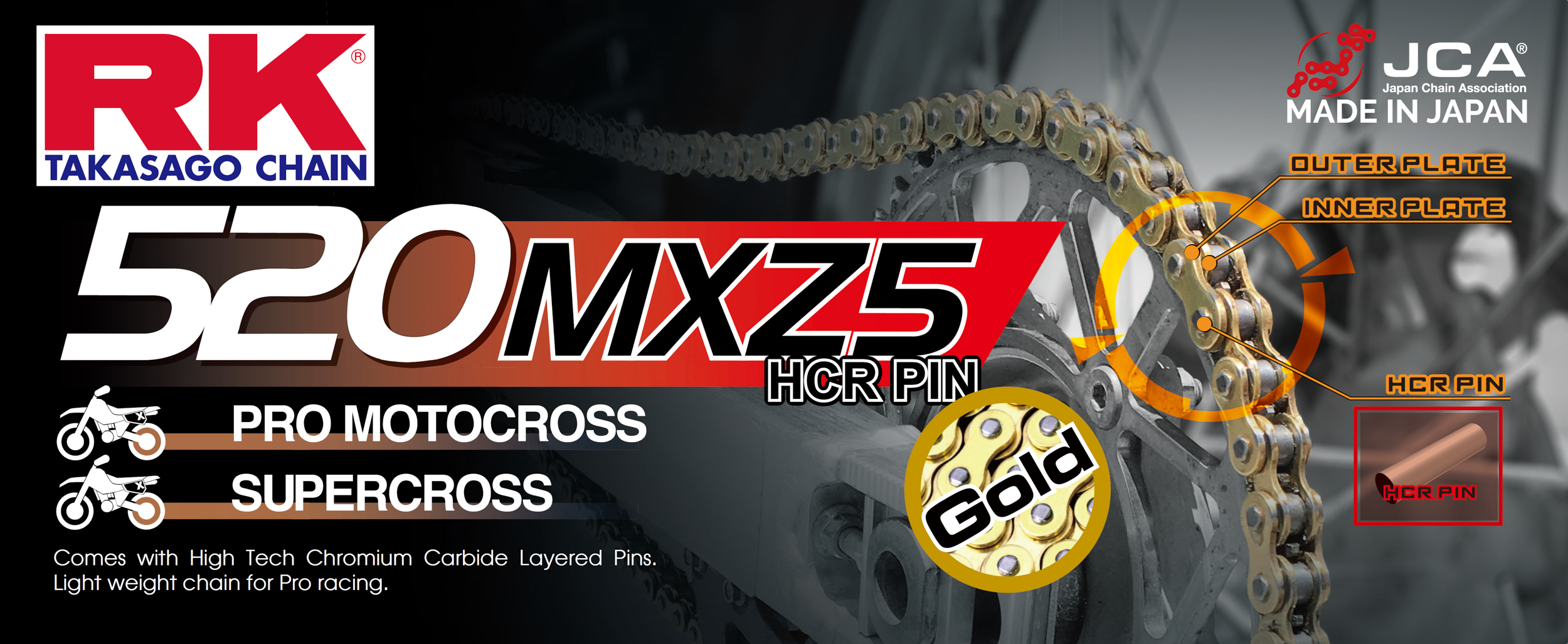 RK EXCEL 525 ZXW Drive Chain - View 1