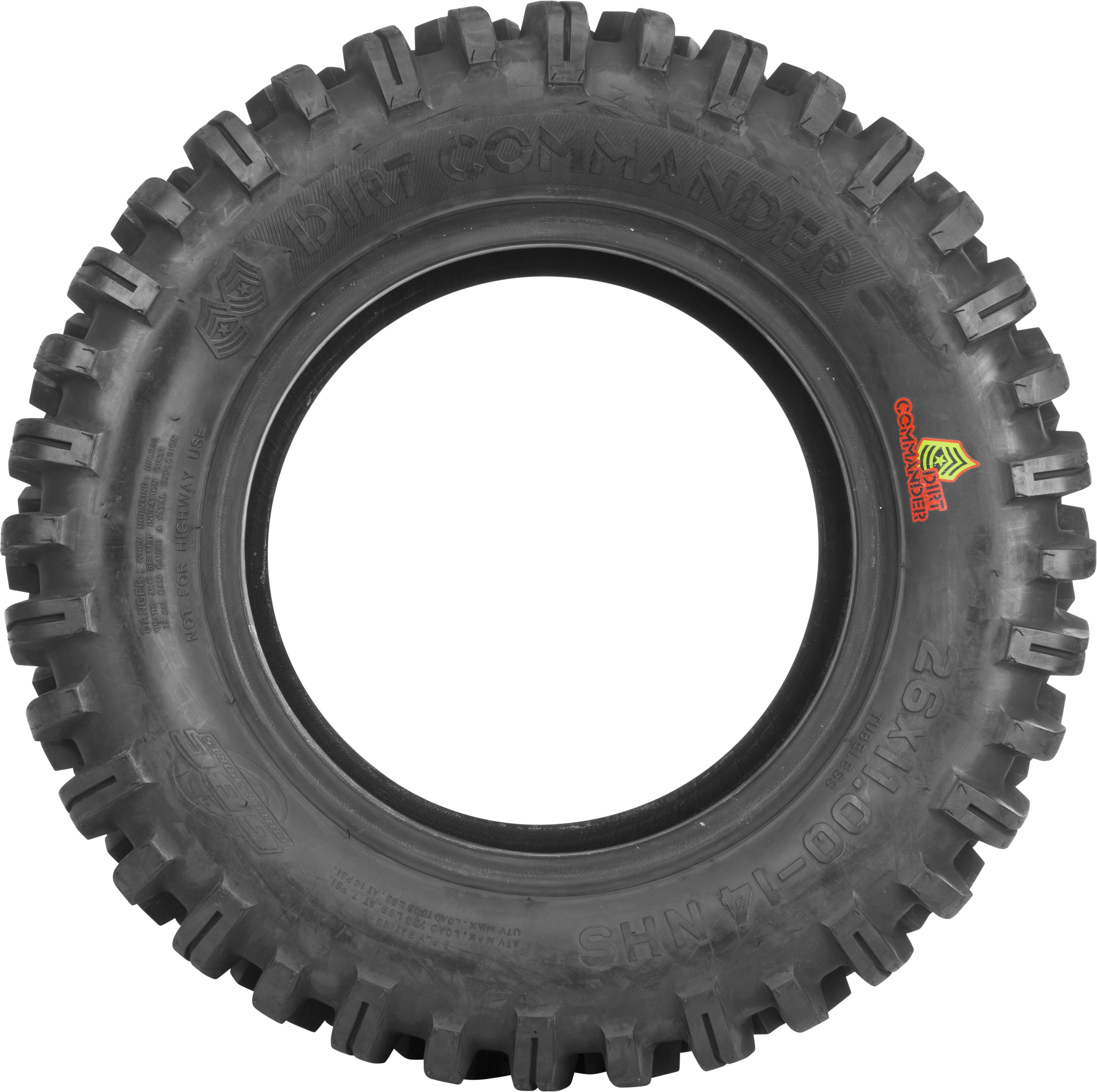 GBC AE122611DC Dirt Commander Rear 26x11-12 Bias Tire – Fits Kawasaki KRF & KRT Teryx Models