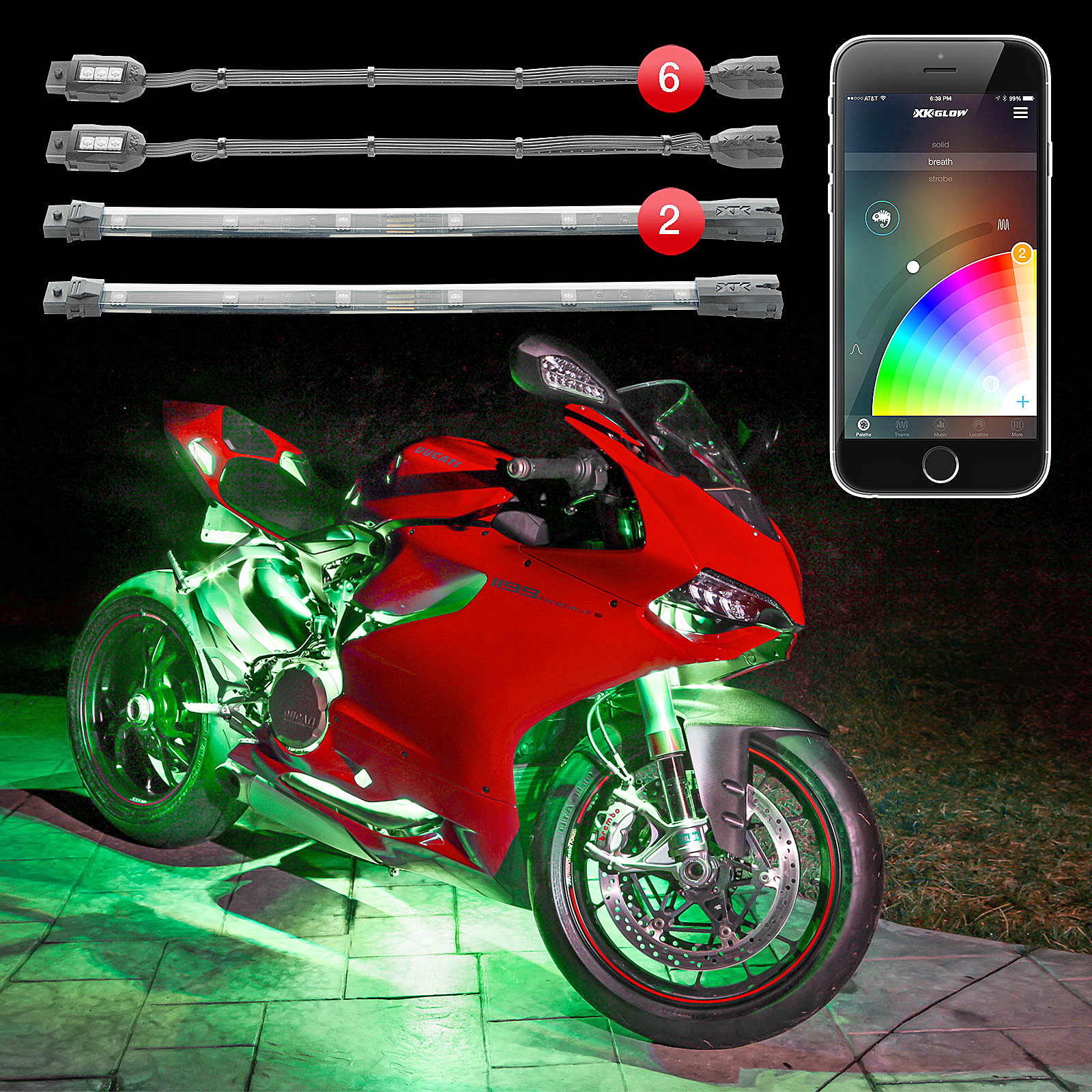 Chrome LED Accent Light Kit
