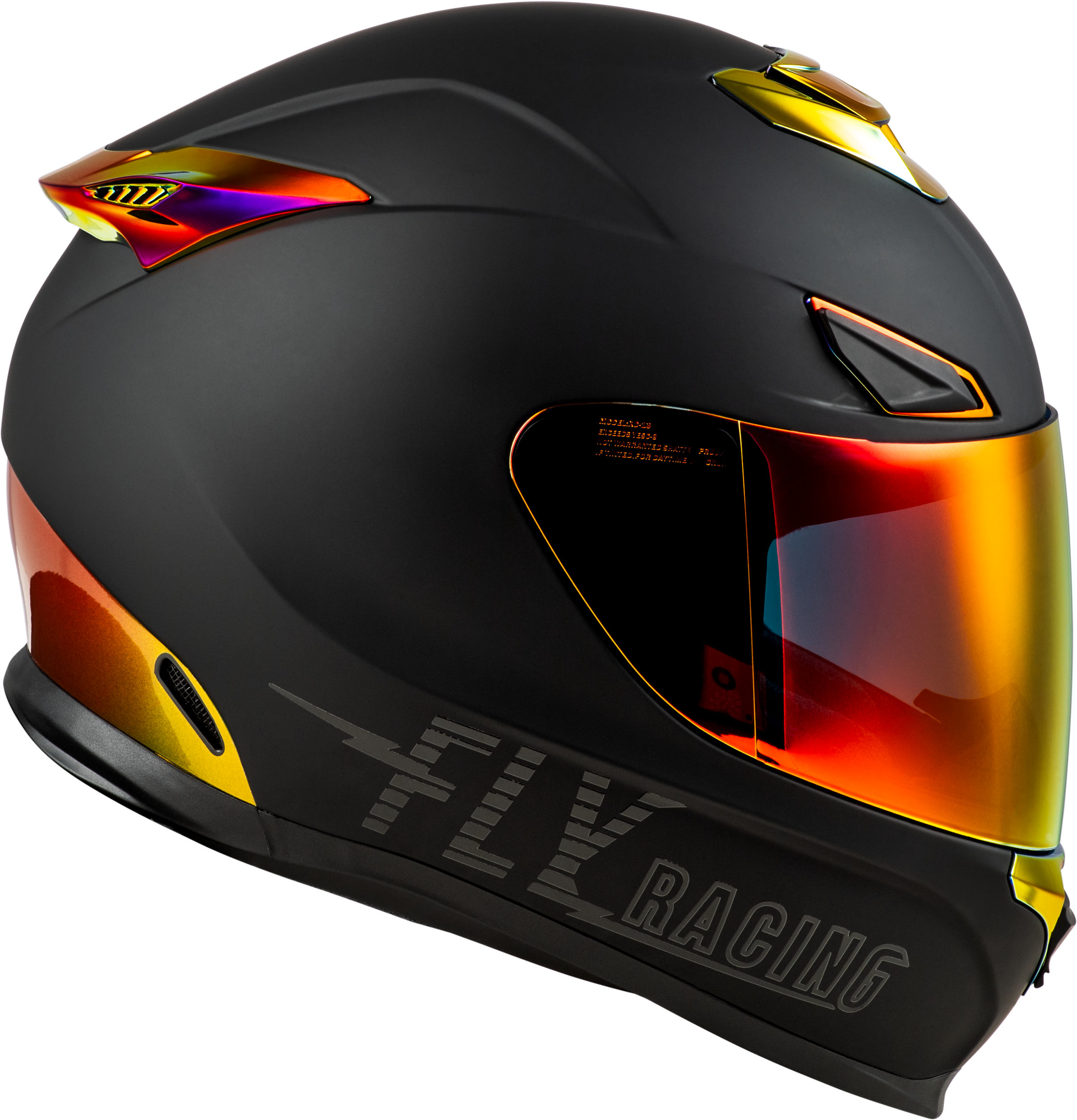 Fly Racing Sentinel Recon Helmet Matte Black/Fire Chrome Xl Helmets