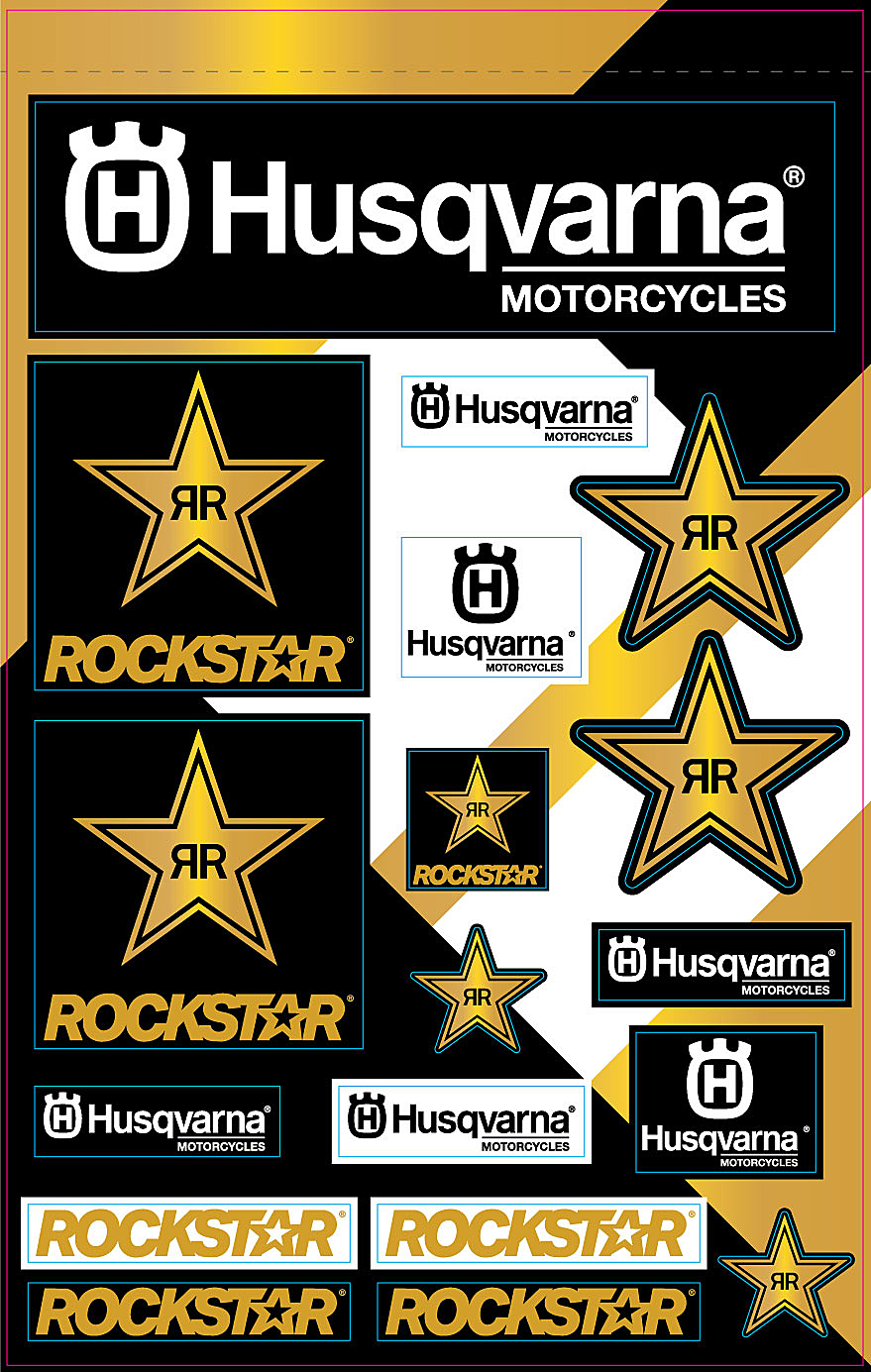 D-COR HUSQVARNA RACING DECAL HUS RACING DECAL SHEET - View 1